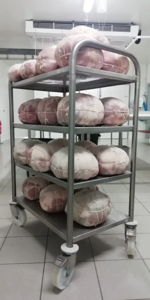 Chariot alimentaire (inox 316L) avec roulettes