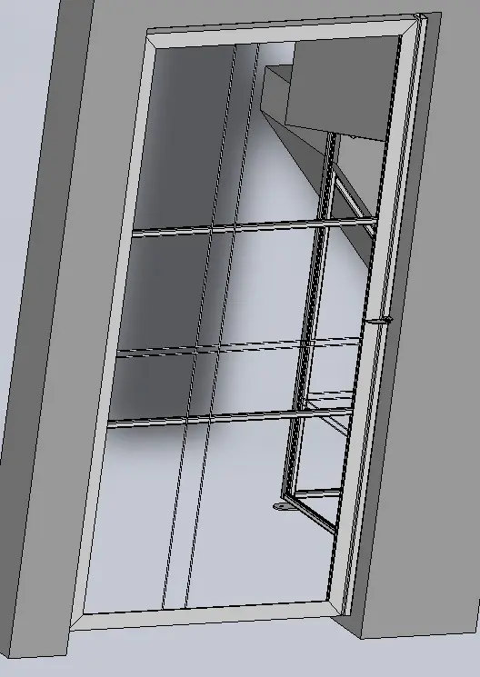 Porte grillagée