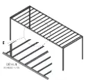 Tonnelle 8 x 3 mètres, hauteur 2950