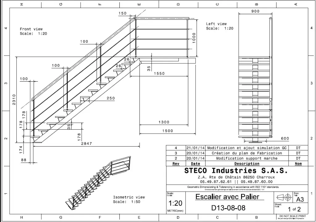 Balcons & Escalier droit
