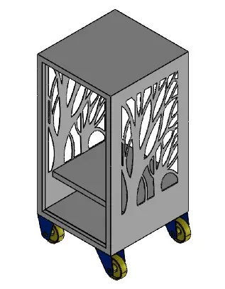 Armoire coffre à bois en acier 