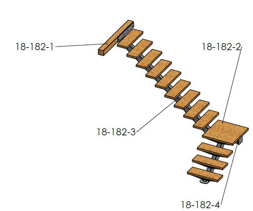 [18-182] Escalier quart tournant
Fourni