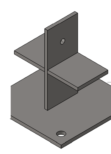 [18-373-001] Platine Charpente Bois inox Spéciales