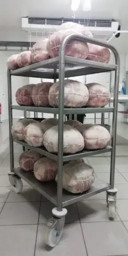 [20-233] Chariot alimentaire (inox 316L) avec roulettes