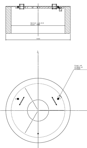 [14-007] trappe circulaire Ø1200 monobloc