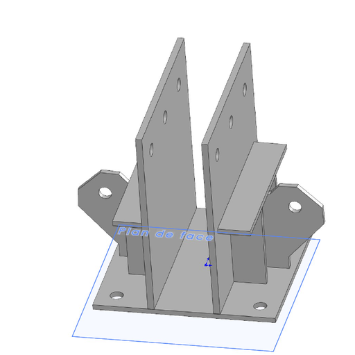 [21-391] platine basse de charpente bois