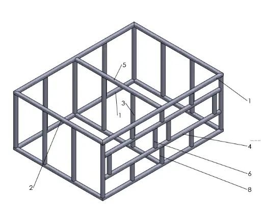 [20-206] Structure bassin pisciculture 2500x1850 hauteur 1050mm