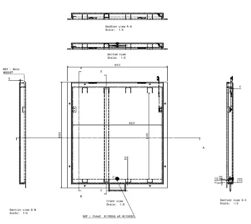 [25-561] Trappe aluminium avec barreaux anti-chutes